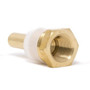TW-BR02-23S2 ESP Stepped Thermowell, 2 1/2" Stem, Brass