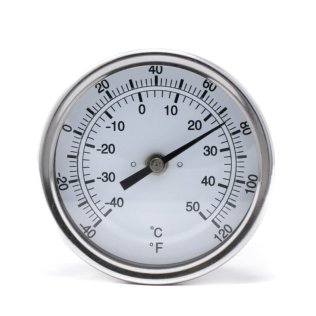 B3A12-AA ESP Bimetal Thermometer, 12" Stem, 3" Diameter Dial, -40/120 Deg F / -40/50 Deg C