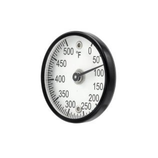 B2MS-Q ESP Bimetal Thermometer, Surface Type, 2" Diameter Dial, 50/500 Deg F
