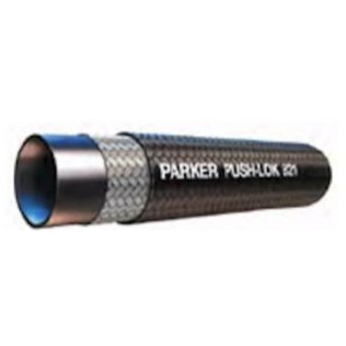 821-12-RL Parker Push-Lok Higher Press Hose 3/4 ID Fiber Braid Cover