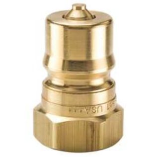 BH3-61Y Parker Valved Hydraulic Quick Connect Nipple 3/8 NPT Brass