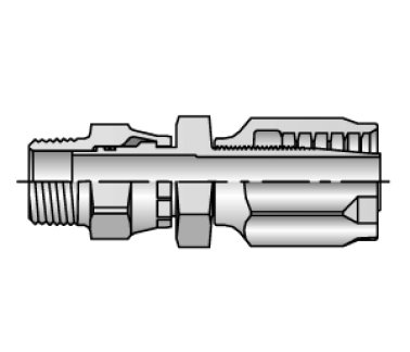 1330-8-8 Parker Swivel Hose Fitting, 1/2 in. x #8 Tube, Male