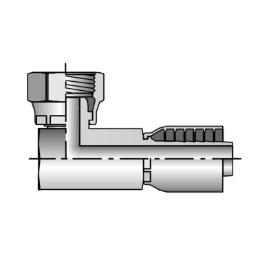 1B443-8-8 Parker # 8 Female BSP Parallel Pipe x 1/2" i.d. Hose Fitting