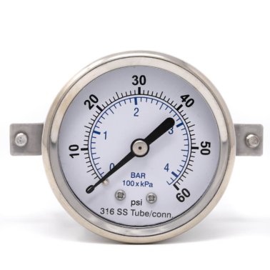 303D-204D ESP Pressure Gauge, 2" Diameter Dial, Dry, 0/60 psi