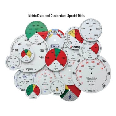 60-510-6000-PSI Metric Dials And Customized Special Dials