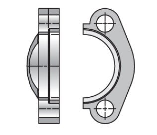 16FCS1SSK Parker Stainless Steel Code 61 Clamp Split Kit